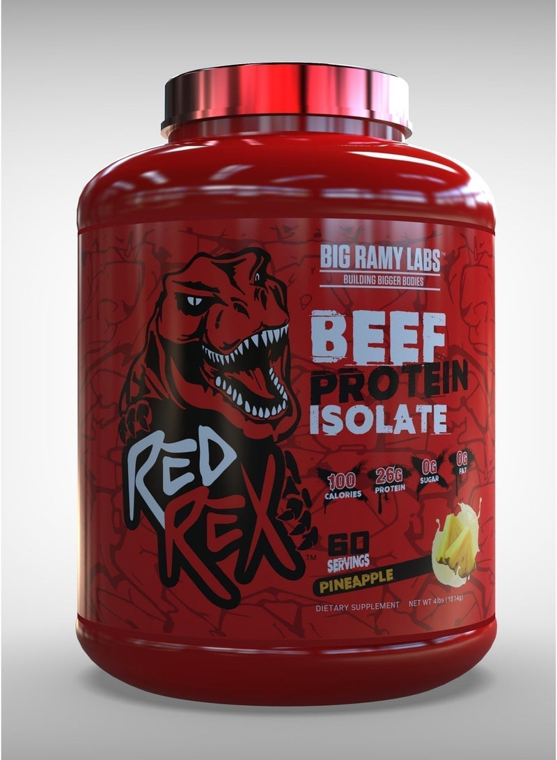 مختبرات رامي الكبرى REDREX Beef Isolate Pineapple 4LB + Challenger Creatine 300g Bundle - Image 4